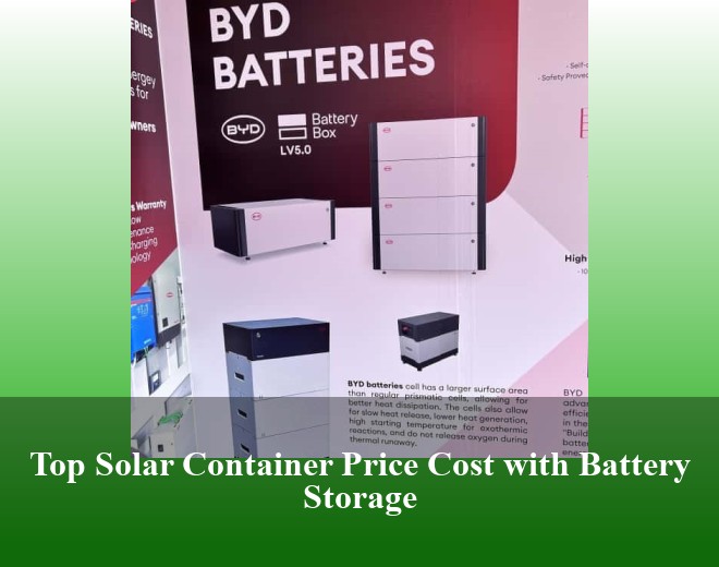 Top Solar Container Price Cost with Battery Storage